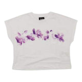 Disclaimer T-Shirt Girocollo Tinta Unita Con Stampa Bianco Per Bambina