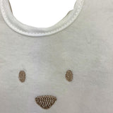 NINNAOH bavetta tinta unita con stampa Bianco per Neonato I24229BA BIANCO NINNAOH 