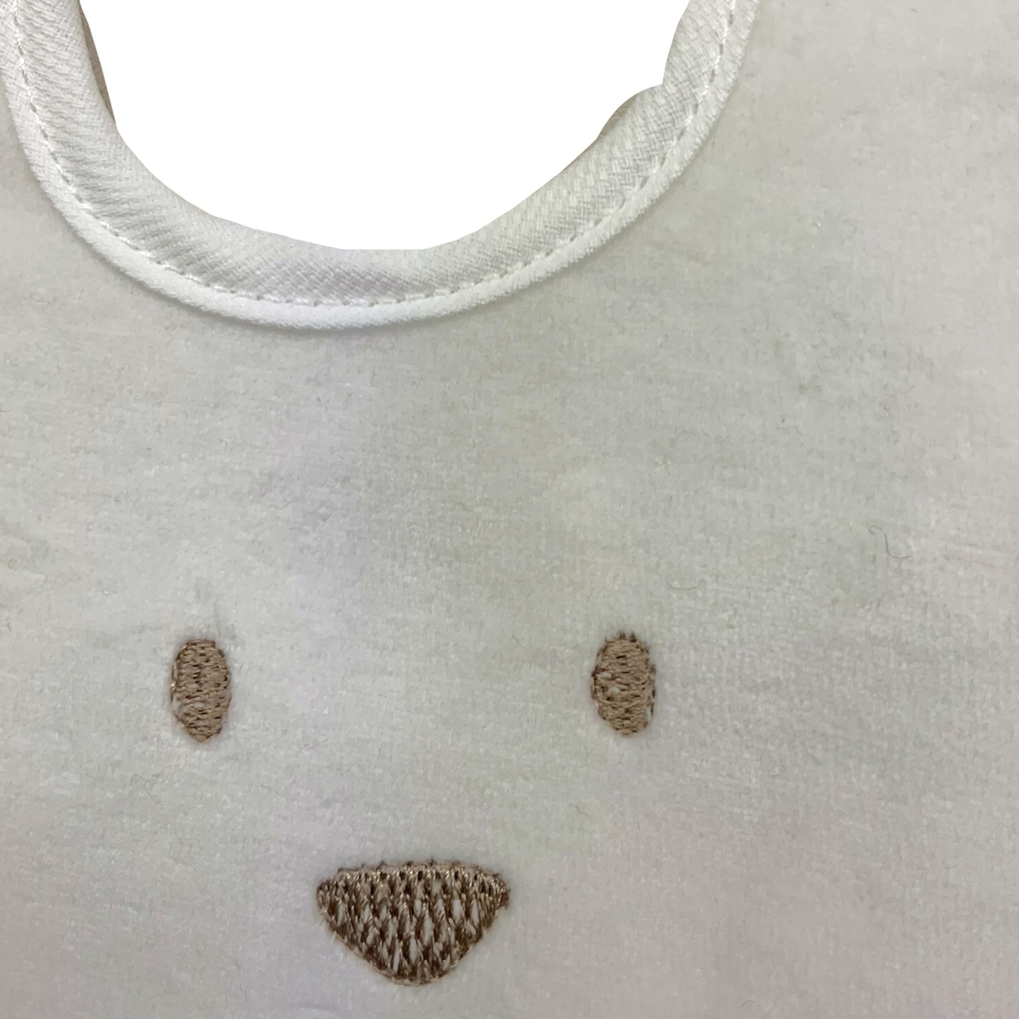 NINNAOH bavetta tinta unita con stampa Bianco per Neonato I24229BA BIANCO NINNAOH 