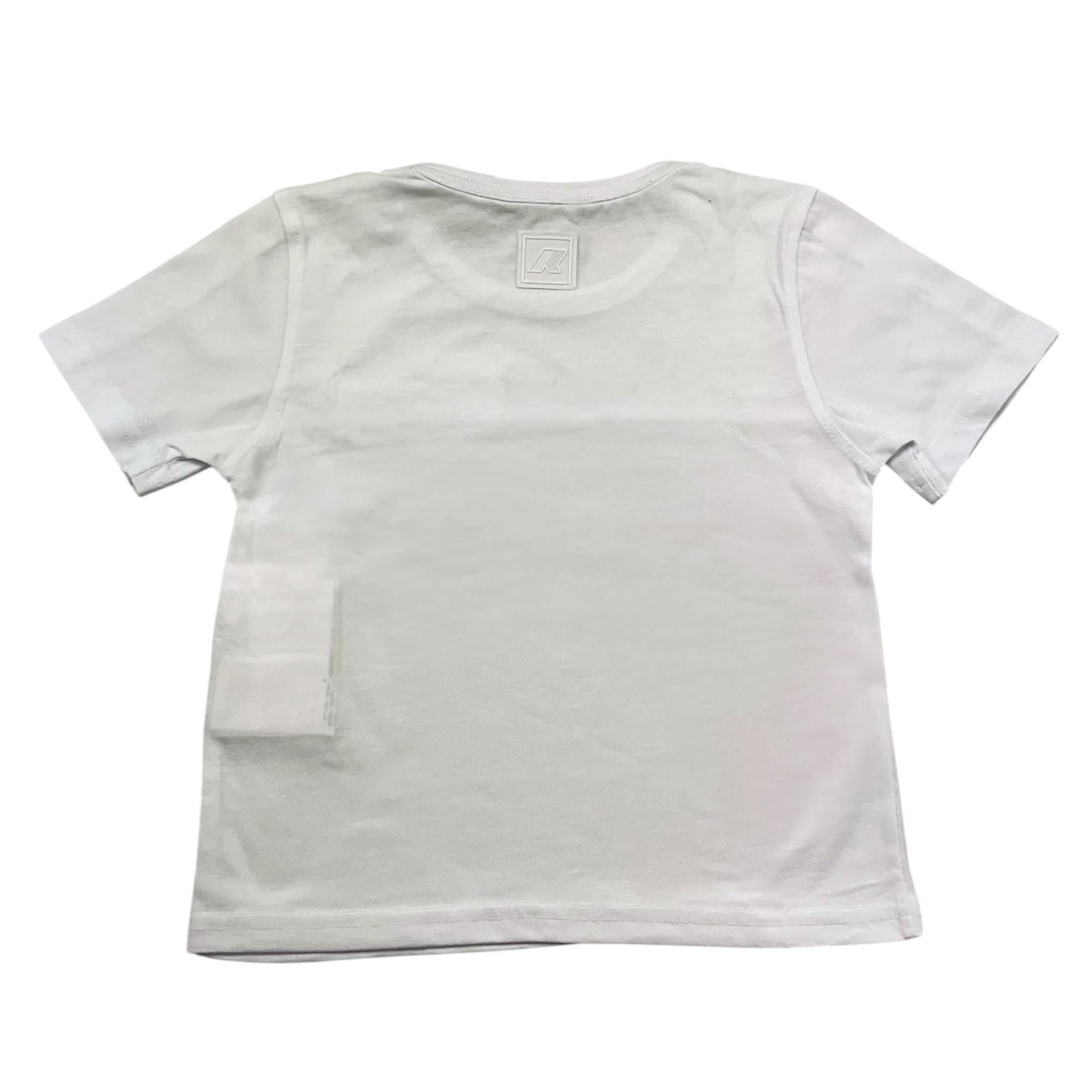 K-Way T-Shirt Girocollo Tinta Unita con Taschino per Bambino K81431W BIANCO K-WAY 