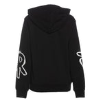 DISCLAIMER felpa con zip e cappuccio tinta unita con stampa logo Nero per Bambino 24IDK58010 NERO DISCLAIMER 