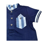 Sarabanda Polo Mezza Manica Tnta Unita con Taschino per Neonato 0J510 BLU SARABANDA 