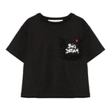 Simonetta T-Shirt Girocollo Tinta Unita con Taschino per Bambina SW8A31 NERO SIMONETTA 