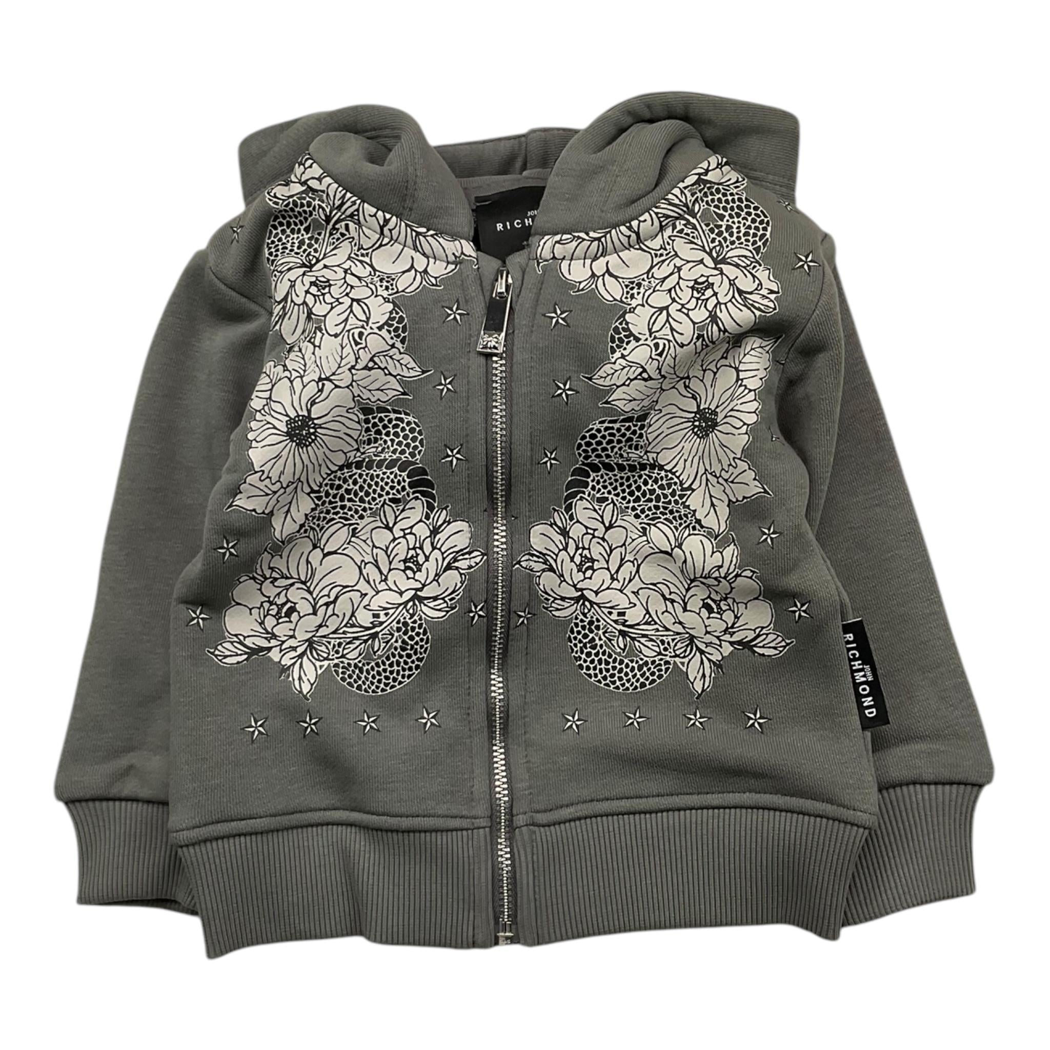 JOHN RICHMOND felpa tinta unita con cappuccio e zip Grigio per Neonato RIA25082FE GRIGIO JOHN RICHMOND 