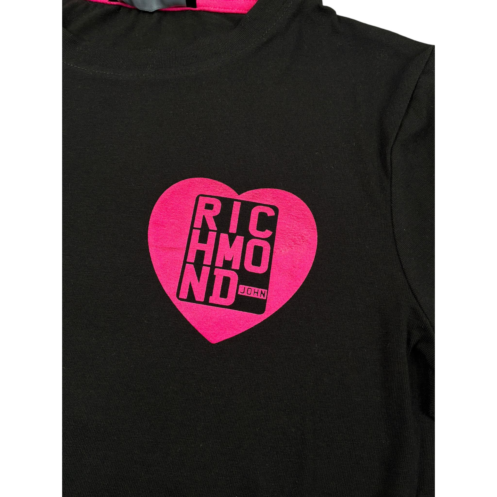 John Richmond T-Shirt Girocollo tinta unita con Stampa Nero per Bambina RGP24045TS NERO JOHN RICHMOND 