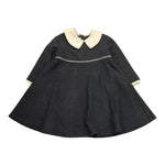 ZHOE & TOBIAH abito tinta unita con colletto Nero per Neonata KTT18 NERO ZHOE & TOBIAH 