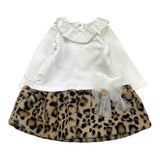 LE BEBE' abito tinta unita con fantasia maculata Bianco per Neonata LBG6025 BIANCO LE BEBE' 