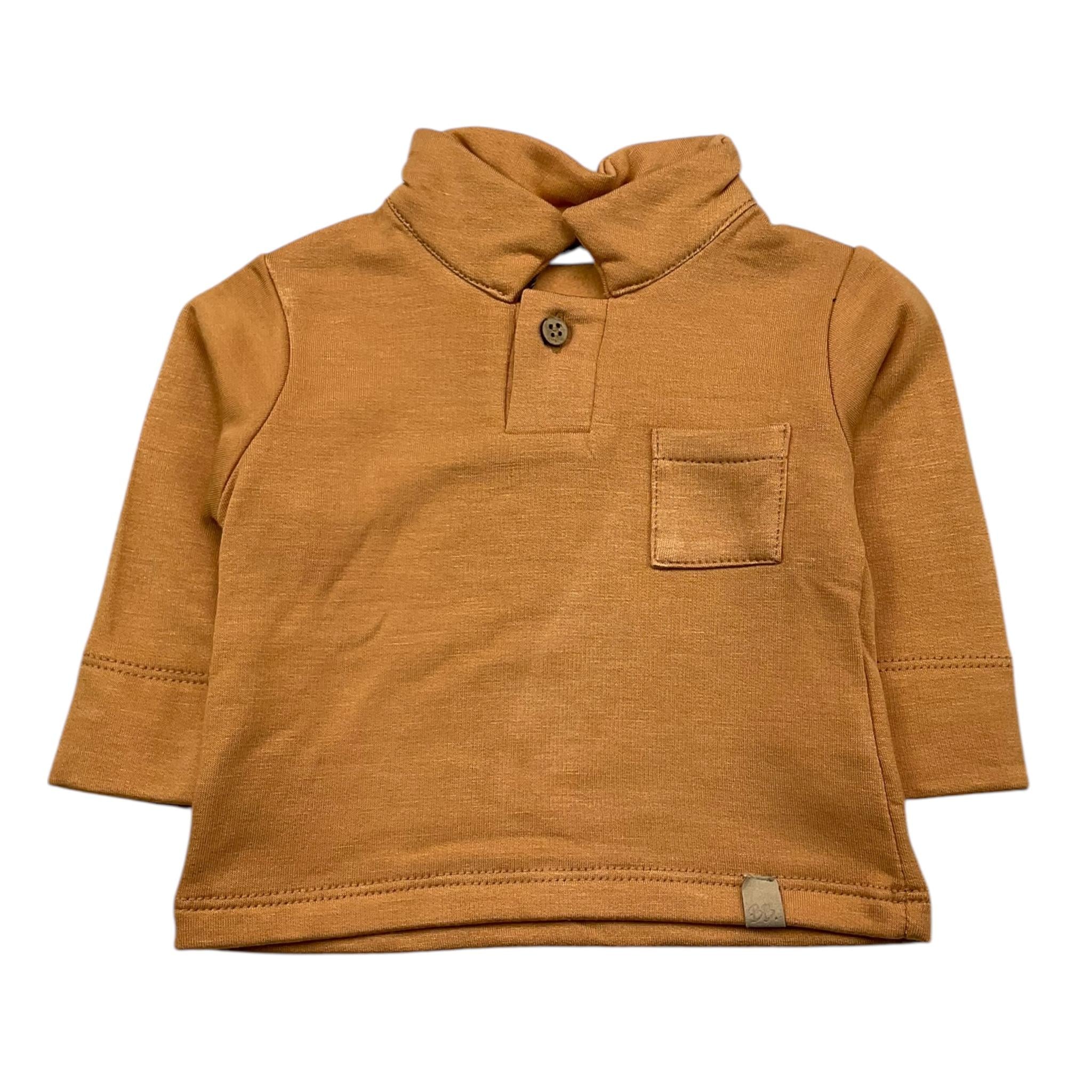 BAMBOOM+BABIES polo manica lunga tinta unita cn taschino Senape per Bambino 7044J SENAPE BAMBOOM+BABIES 
