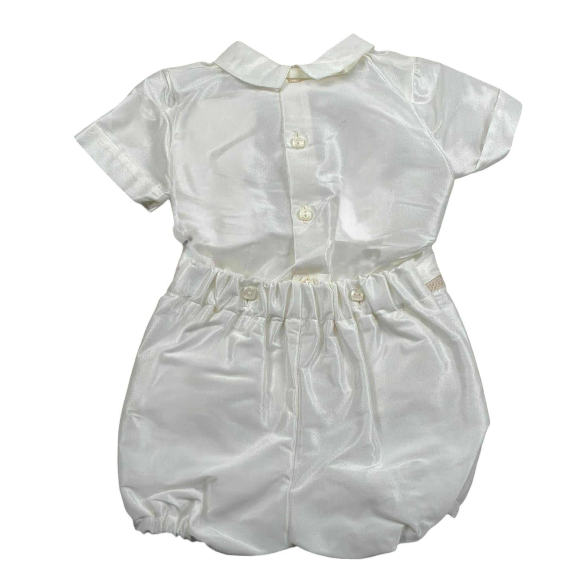 Pontoporponto Completo 3 Pezzi Camicia-Bermuda-Papillions per Neonato 5794 BIANCO/BEIGE PONTOPORPONTO 