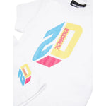 Dsquared2 Completo 2 Pezzi T-Shirt-Bermuda tinta unita Bianco per Neonato DQ2256 BIANCO DSQUARED2 