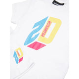 Dsquared2 Completo 2 Pezzi T-Shirt-Bermuda tinta unita Bianco per Neonato DQ2256 BIANCO DSQUARED2 