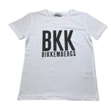 Bikkembergs T-Shirt Girocollo Tinta Unita con Stampa per Bambino BK3305 BIANCO BiKKEMBERGS 