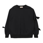 Elisabetta Franchi Felpa Chiusa Girocollo Tinta Unita con Applicazioni per Bambina EFFE136 NERO ELISABETTA FRANCHI 