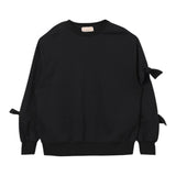 Elisabetta Franchi Felpa Chiusa Girocollo Tinta Unita con Applicazioni per Bambina EFFE136 NERO ELISABETTA FRANCHI 