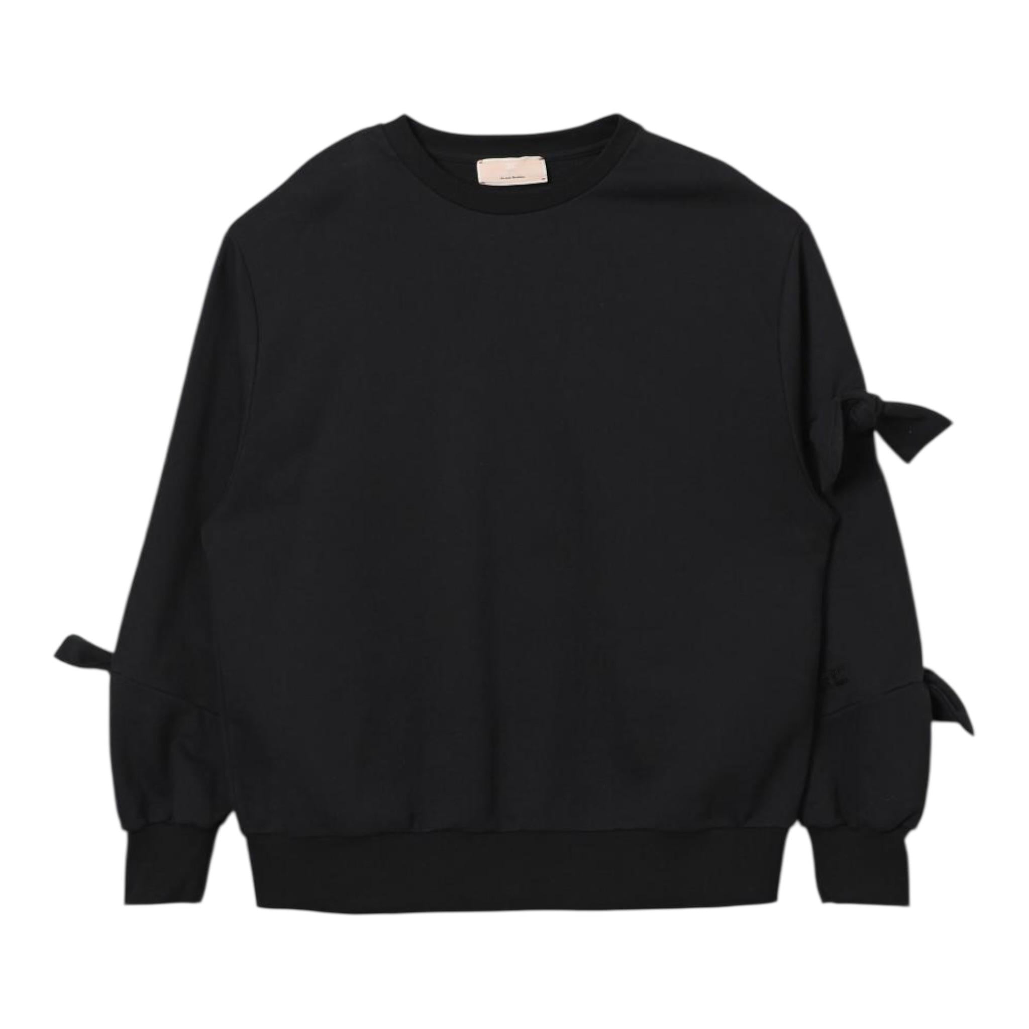 Elisabetta Franchi Felpa Chiusa Girocollo Tinta Unita con Applicazioni per Bambina EFFE136 NERO ELISABETTA FRANCHI 