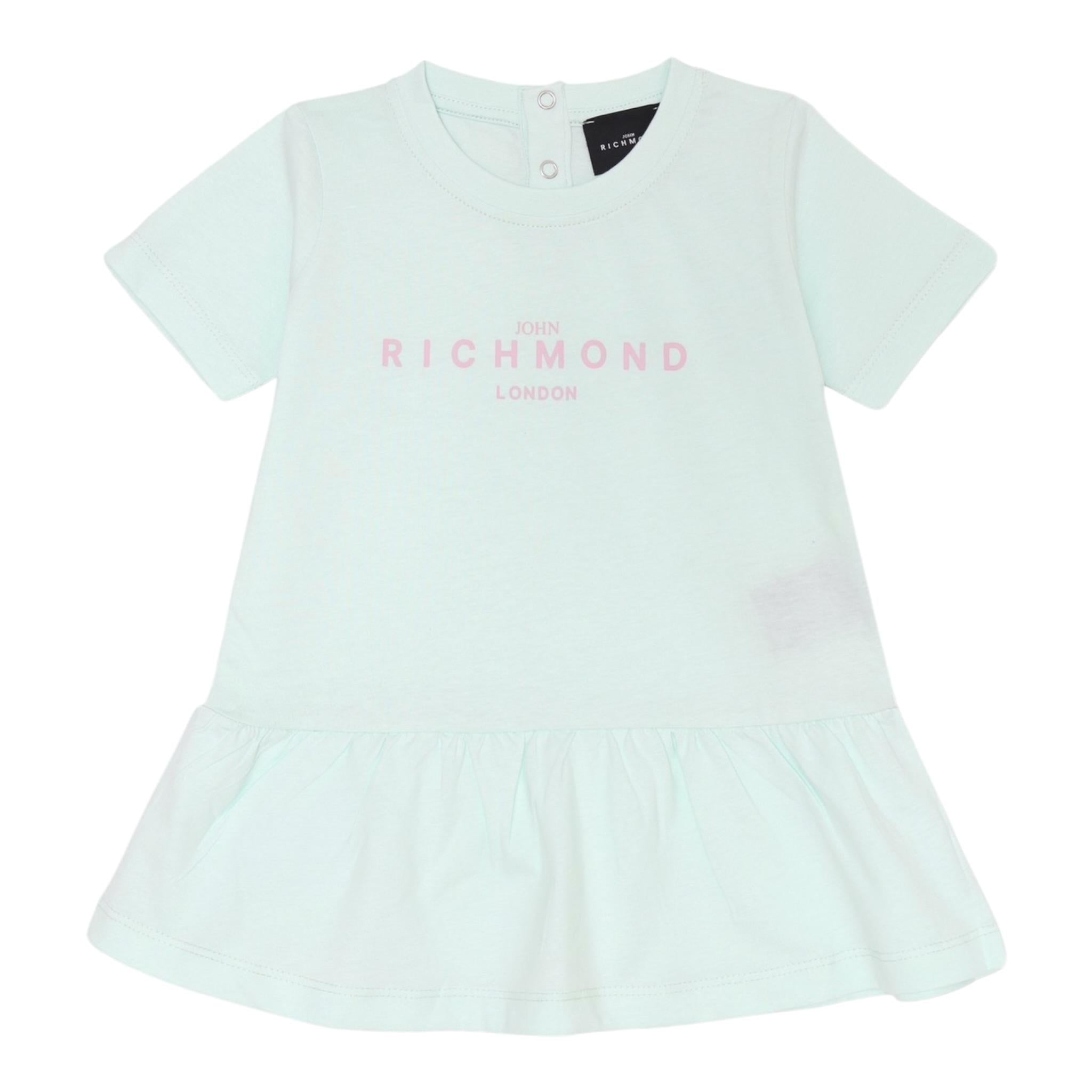 John Richmond Abito tinta unita con Stampa Verde Acqua per Bambina RIP25005VEJXXX VERDE ACQUA JOHN RICHMOND 