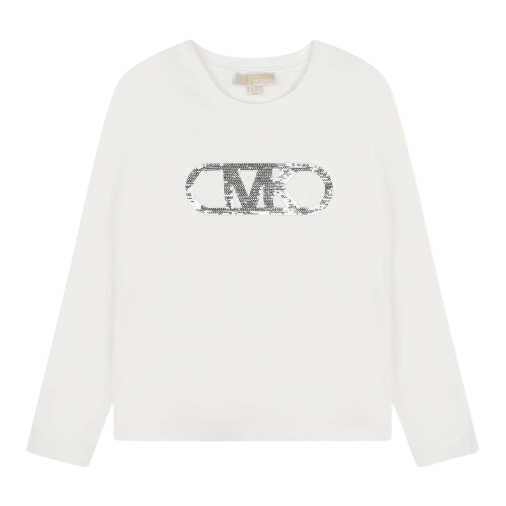MICHAEL KORS shirt girocollo tinta unita con stampa Bianco per Neonata R30145N BIANCO MICHAEL KORS 