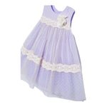 Abel & Lula Abito Cerimonia Tinta Unita con Tulle Giromanica per Bambina 5016J LILLA ABEL & LULA 