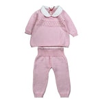 Scaldacuore Completo 2 Pezzi Maglia-Pantalone Tinta Unita per Neonata PS06PANTPE24 ROSA SCALDACUORE 