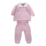 Scaldacuore Completo 2 Pezzi Maglia-Pantalone Tinta Unita per Neonata PS06PANTPE24 ROSA SCALDACUORE 