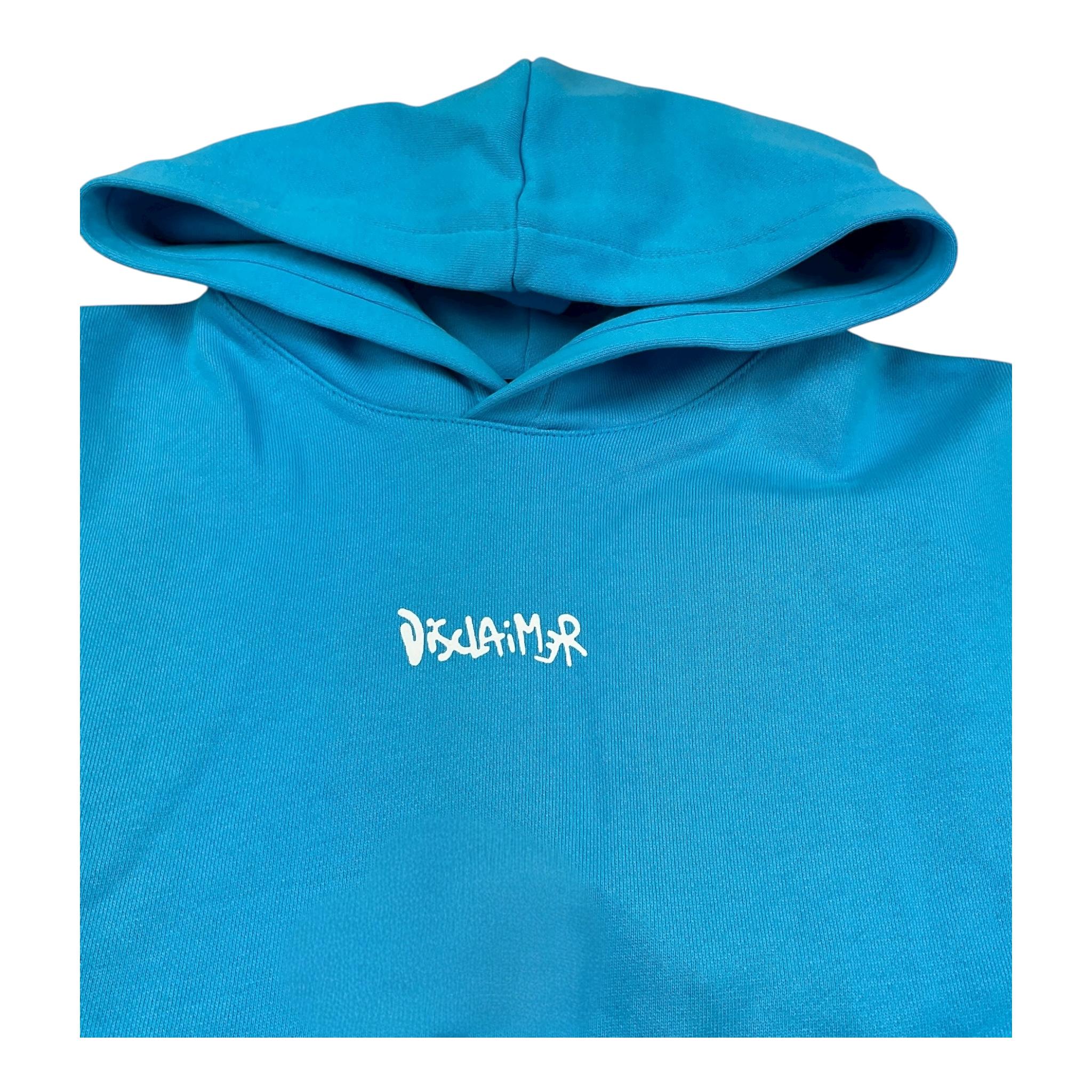 Disclaimer Felpa Chiusa con Cappuccio Tinta Unita per Bambino 25EDK5840 AZZURRO DISCLAIMER 