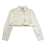 Liu Jo Camicia Tinta Unita con Balze per Bambina GA4108 BIANCO LIU JO 