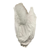 Petit Posh Body Giromanica Tinta Unita con Tulle per Bambina GFJS25073BD BIANCO PETIT POSH 