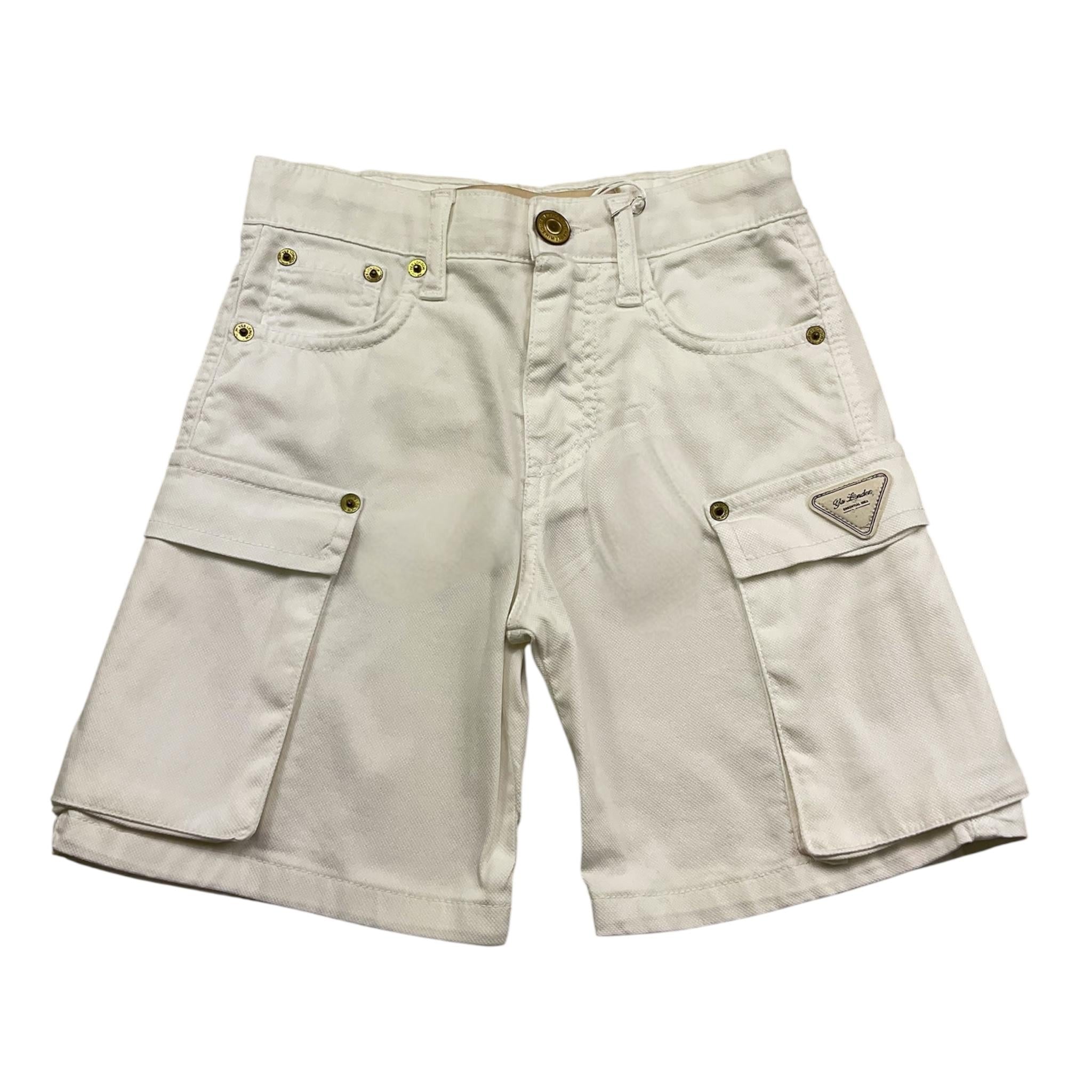 Yes London Bermuda Tinta Unita con Girovita Regolabile per Bambino JR7051 BIANCO YES LONDON 