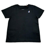 K-Way T-Shirt Girocollo Tinta Unita con Logo per Bambino K4\\4WW NERO K-WAY 
