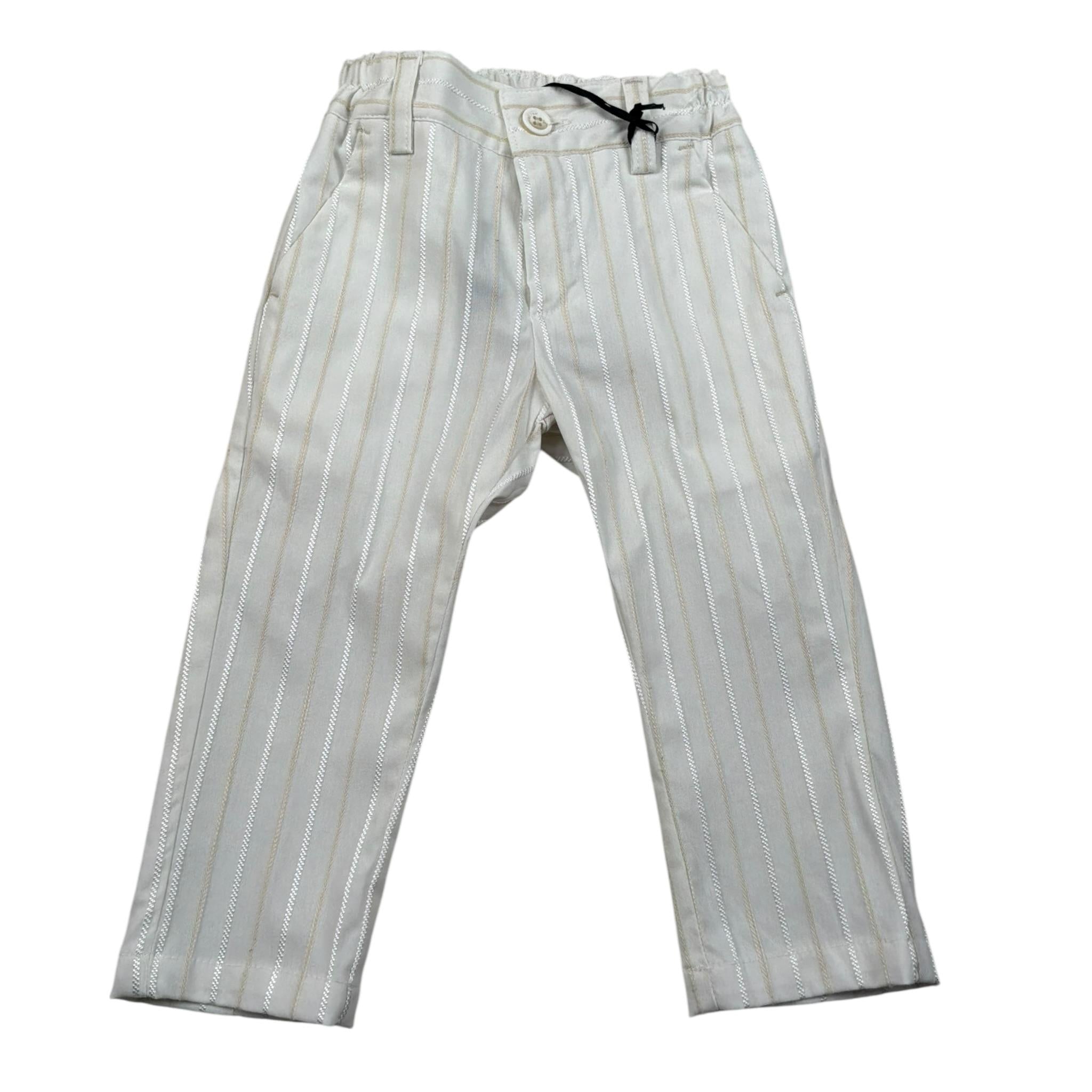 Emanuel Pris Pantalone Tinta Unita con Elastico In Vita per Bambino EPT6200N PANNA EMANUEL PRIS 