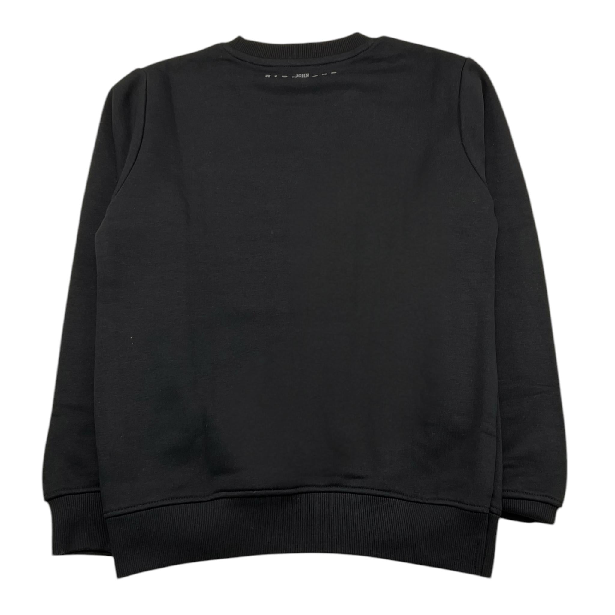 JOHN RICHMOND felpa tinta unita con stampa Nero per Neonata RBA24086FEN NERO JOHN RICHMOND 