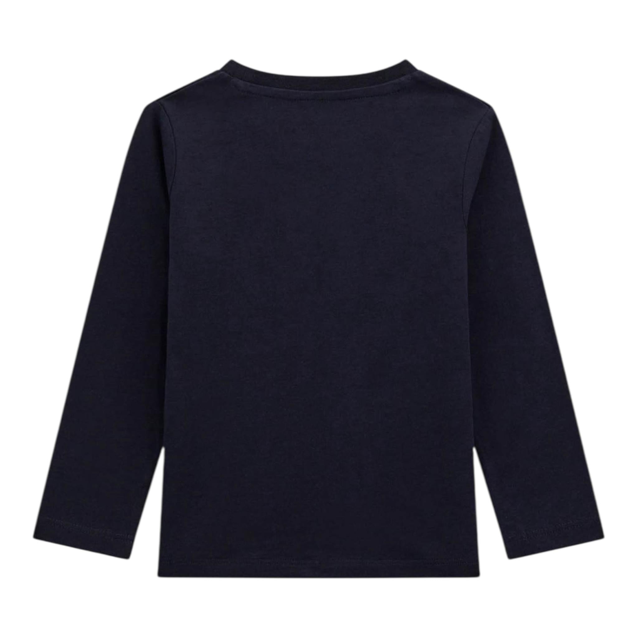 Guess Shirt Girocollo Tinta Unita con Logo per Neonato N5RI17K8HM4 BLU GUESS 