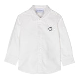 Trussardi Camicia Mamnica Lunga Tinta Unita Bianco Per Bambino