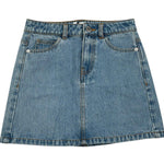 Moschino Gonna In Denim Tinta Unita con Girovita Regolabile per Bambina HDJ044 AZZURRO MOSCHINO 