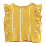 Play Up Camicia Tinta Unita Con Rouches Verde Per Neonata