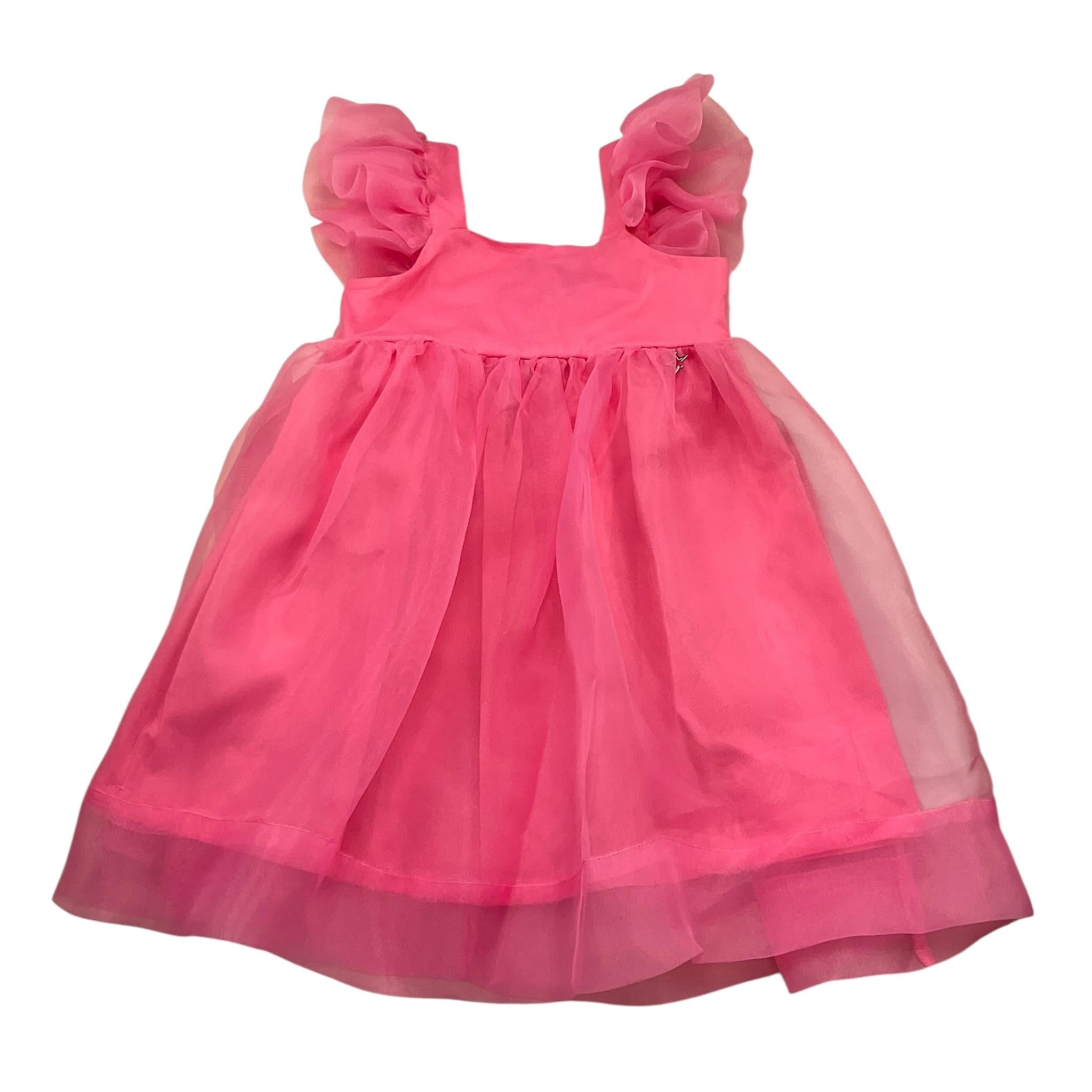 Naida Abito Giromanica Tinta Unita per Bambina NAAB327 ROSA NAIDA 