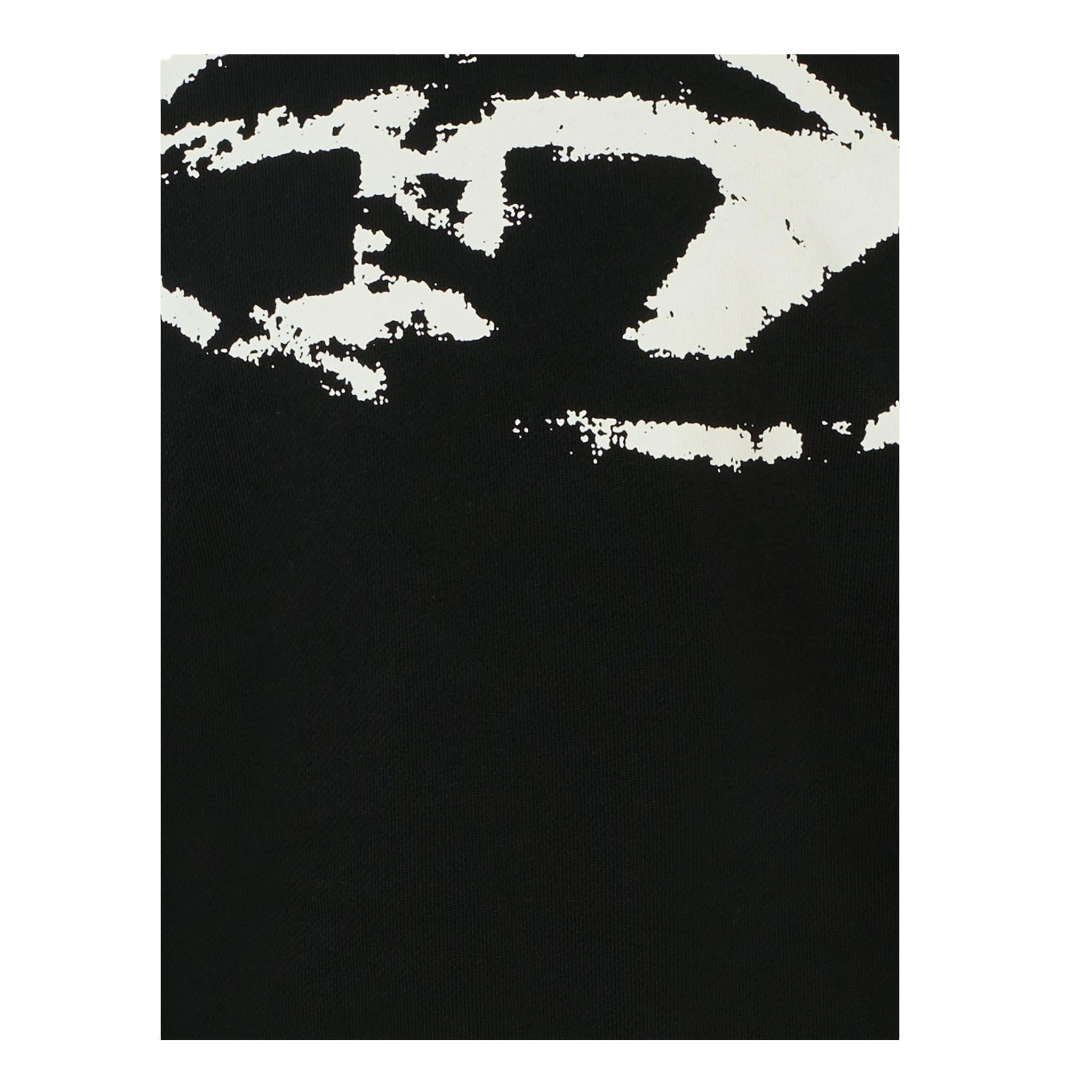 Diesel Felpa Chiusa Girocollo Tinta Unita con Stampa per Bambino J02213X NERO DIESEL 