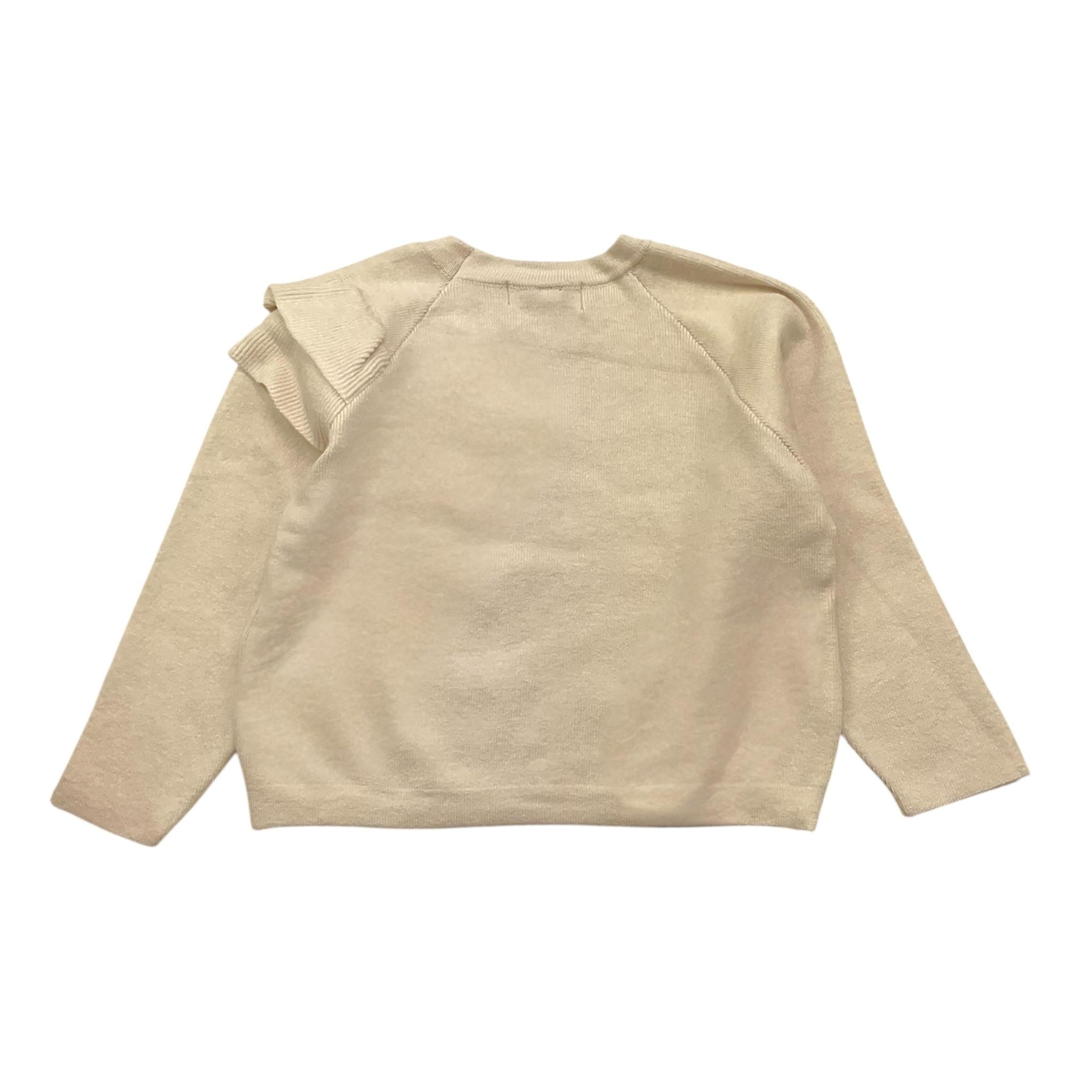 PLEASE maglia girocollo tinta unita con stampa Beige per Bambina NB74230G65 BEIGE PLEASE 