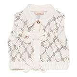 Elisabetta Franchi Top Giromanica Tinta Unita con Loghi per Bambina EGCA042J PANNA ELISABETTA FRANCHI 