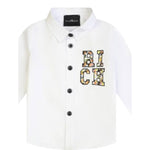 John Richmond Camicia Manica Lunga Tinta Unita con Logo per Neonato RIP25056CAX BIANCO JOHN RICHMOND 
