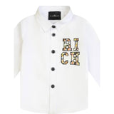 John Richmond Camicia Manica Lunga Tinta Unita con Logo per Neonato RIP25056CAX BIANCO JOHN RICHMOND 
