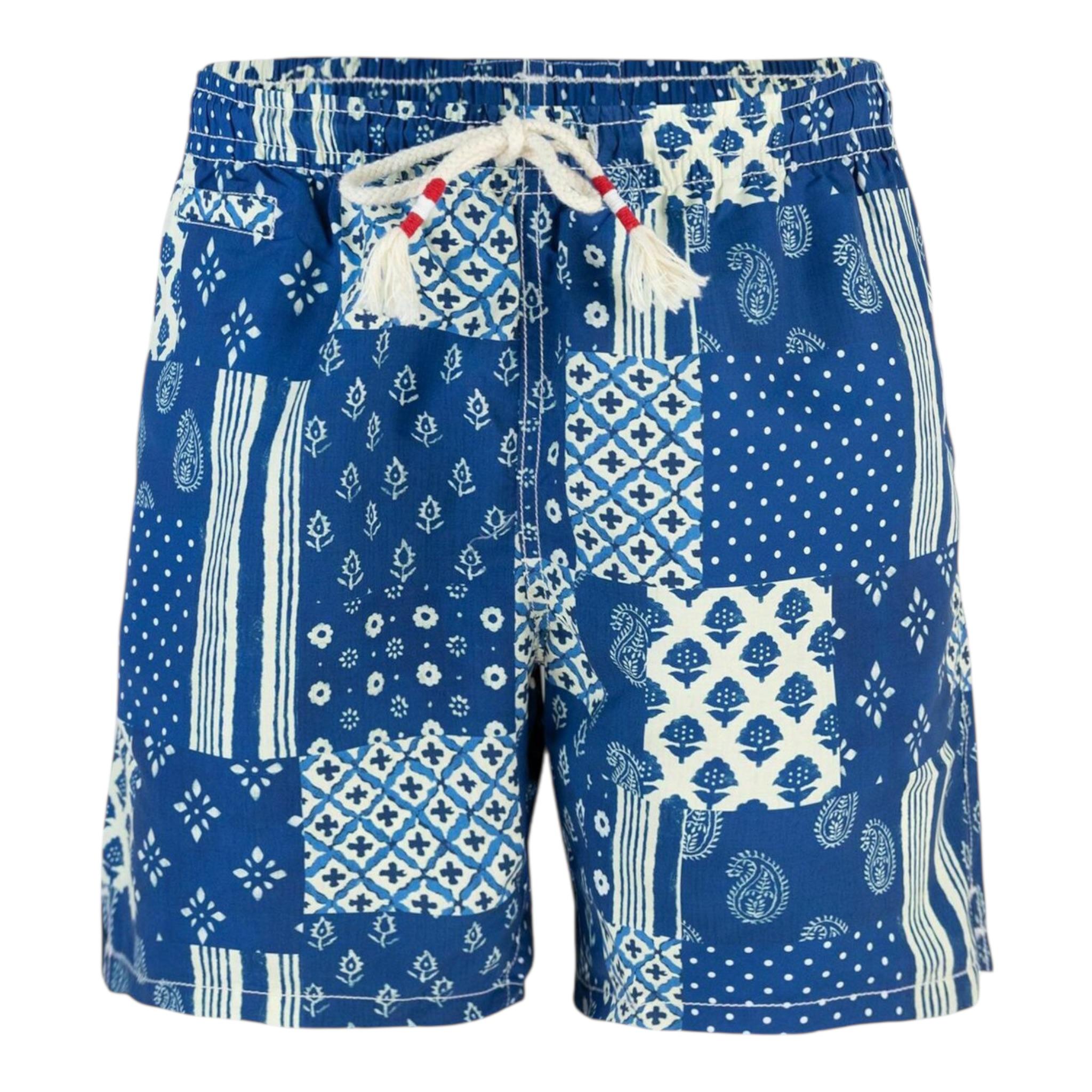 Saint Barth Costume Tinta Unita Stampa Fantasia per Bambino CAPRESEJRR BLU SAINT BARTH 