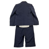 Shako' Completo 3 Pezzi Giacca-Camicia-Bermuda-Papillon Blu Per Bambino