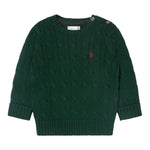 RALPH LAUREN maglia tinta unita con logo Verde per Bambino 320702674054J VERDE RALPH LAUREN 