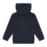 EMPORIO ARMANI felpa tinta unita con cappuccio e con stampa Blu per Bambino 6DBM67 BLU EMPORIO ARMANI 