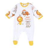 Chicco Tutina Manica Lunga Titna Unita Con Stampe In Contrasto Bianco Per Neonato