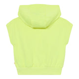 Billieblush Felpa Smanicata Tinta Unita con Cappuccio per Bambina U20846 GIALLO FLUO BillIEBLUSH 