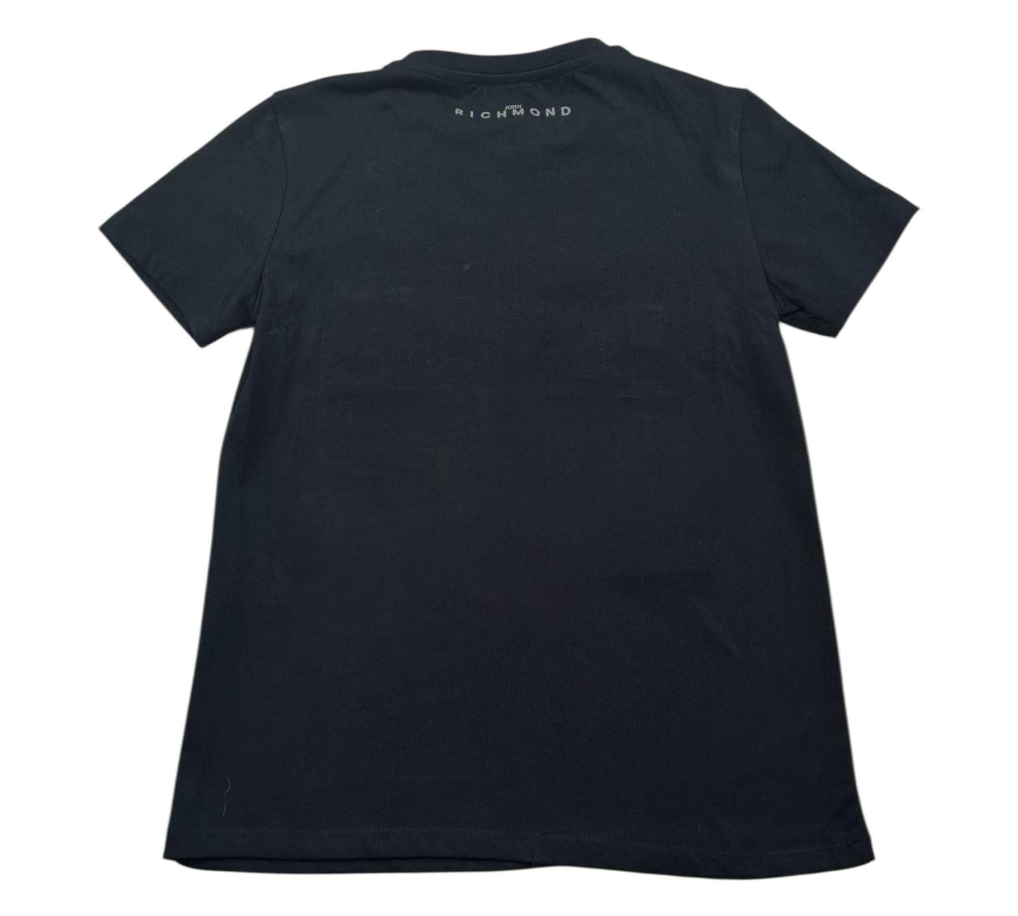 John Richmond T-Shirt Girocollo Tinta Unita con Stampa per Bambina RGP26012TS NERO JOHN RICHMOND 