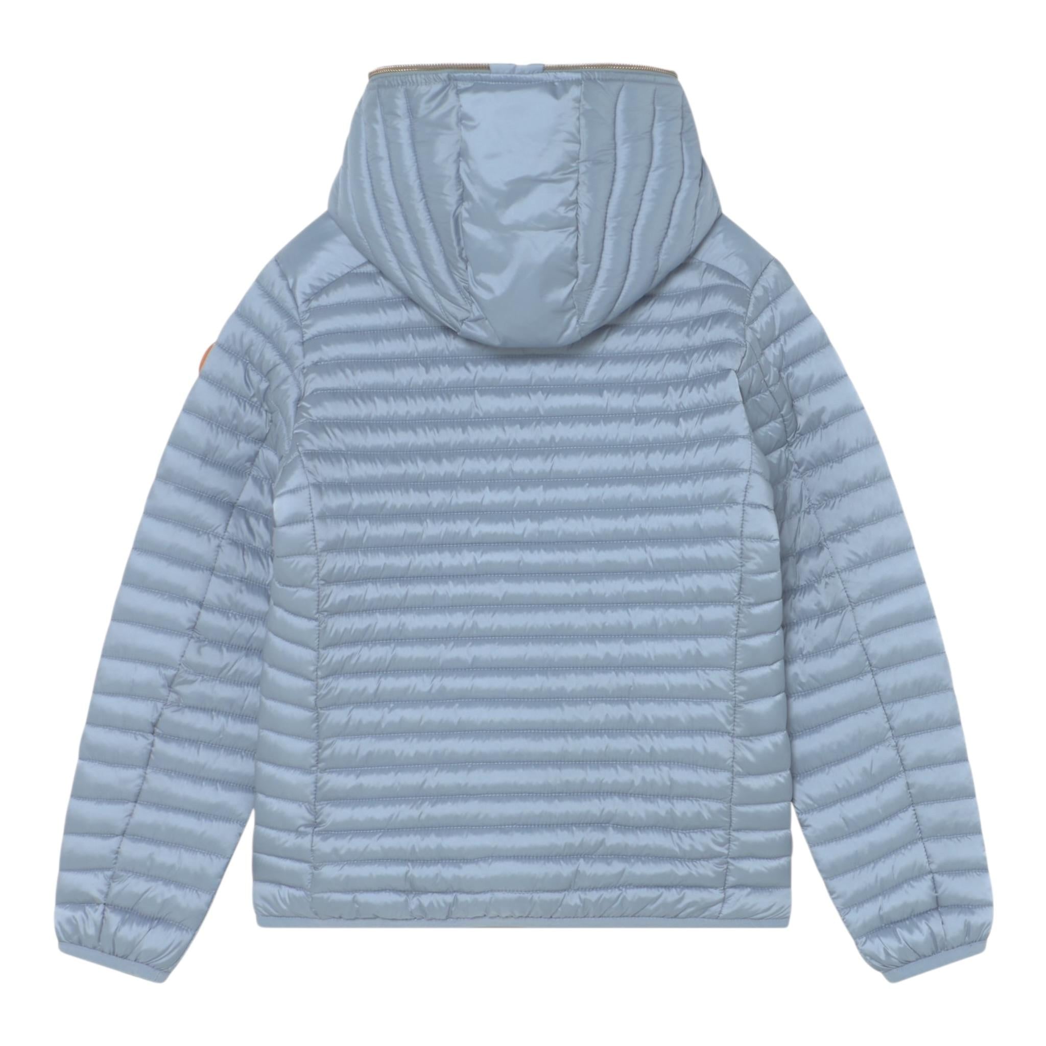 Save The Duck Giubbino Tinta Unita con Cappuccio per Neonato J32310G CELESTE SAVE THE DUCK 