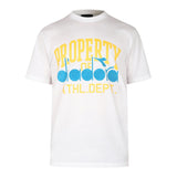 Diadora T-Shirt Girocollo Tinta Unita Con Stampa Bianco Per Bambino